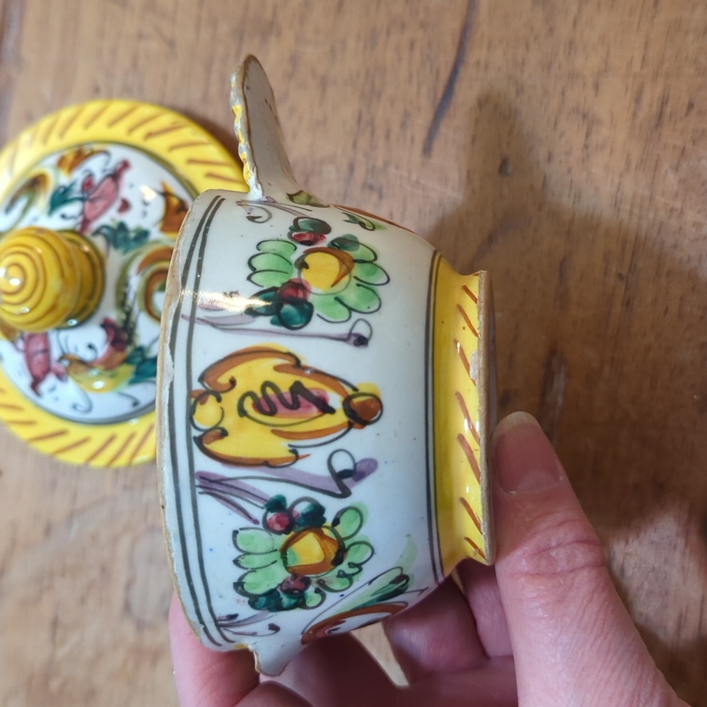 Mid Century Italian Majolica Milk And Sugar - Picture 10 of 15